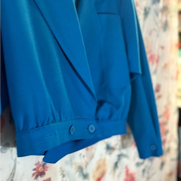 Vintage Bill Haire Vibrant Blue Women's Cropped Blazer - Picture 3 of 11